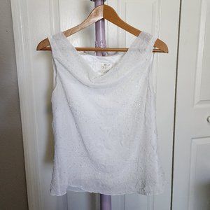 Sandra Darren Beaded Tank Top Size 10